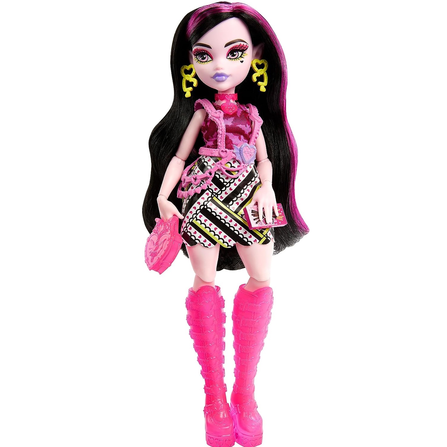 Кукла модельная Monster High Neon Frights Draculaura HNF78 - фото 2