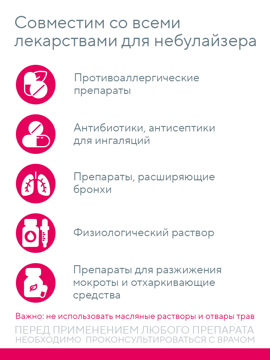 Ингалятор медицинский B.Well MED-120 cord - фото 10