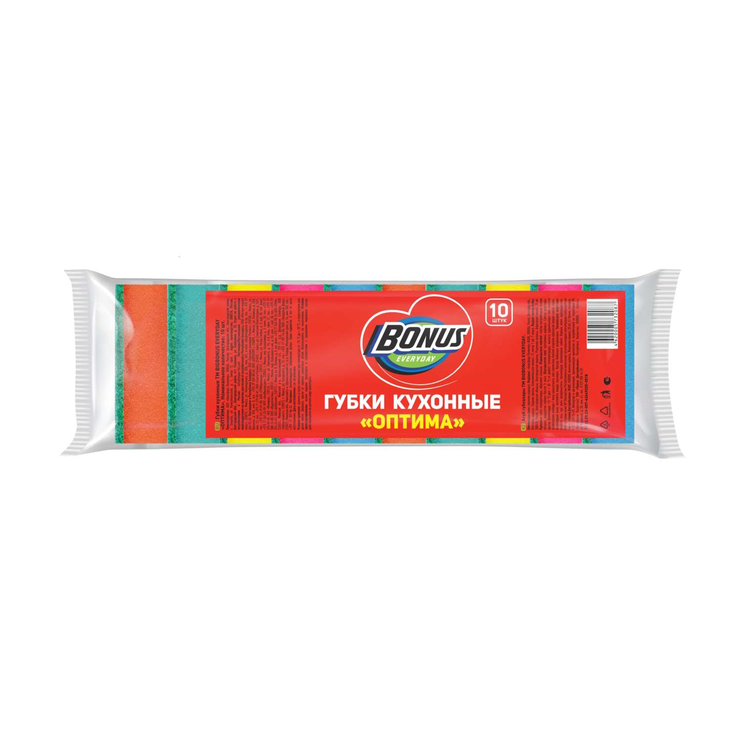 Губки кухонные BONUS Оптима 10шт - фото 2