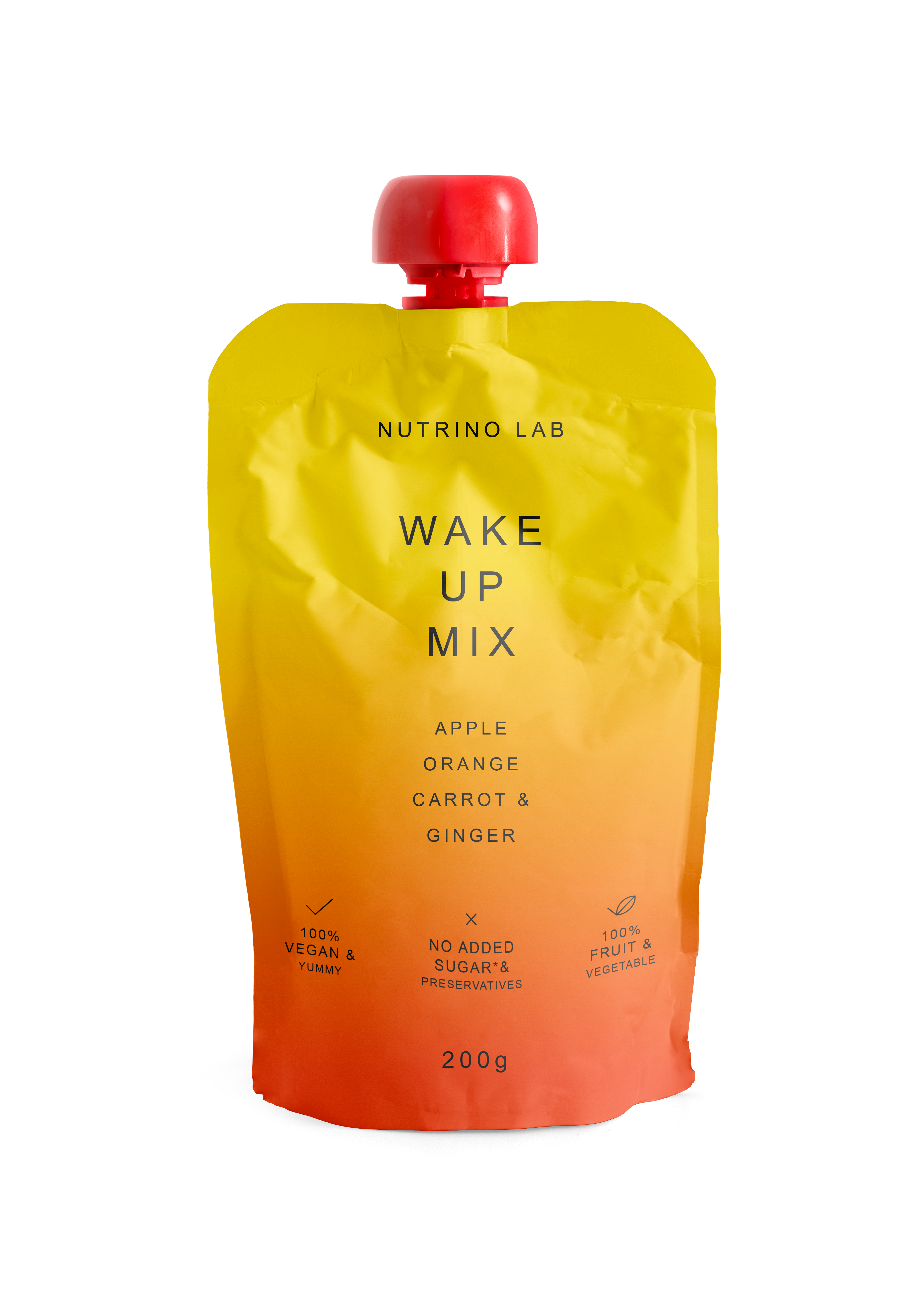 Пюре Nutrino Lab Яблоко апельсин и морковь с имбирем с 3 лет 200 г - фото 1