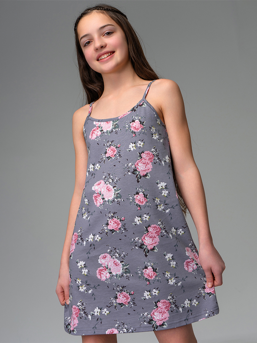 Сорочка ночная HappyFox HF3001MSPцветы.на.сером - фото 3