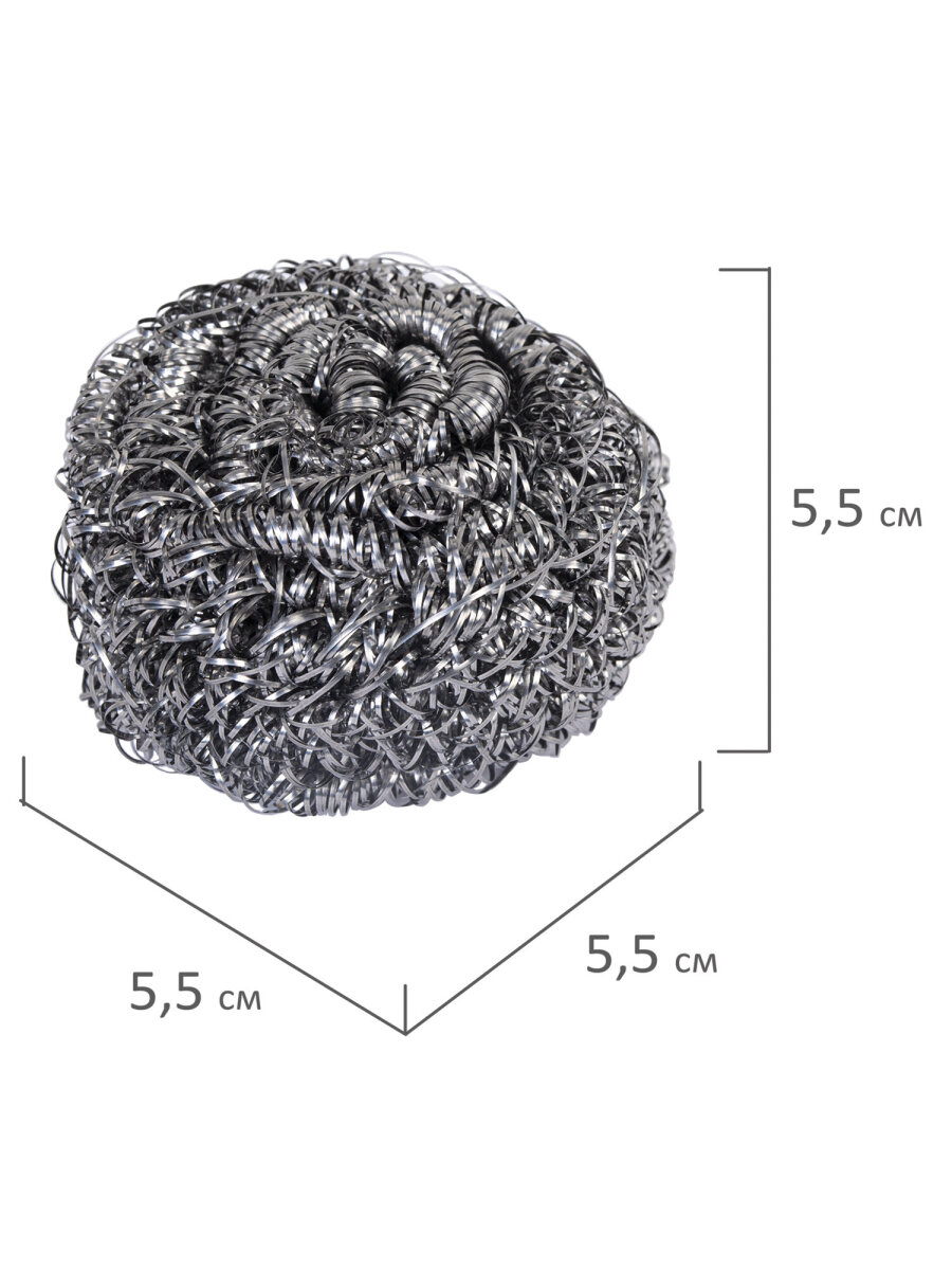 Губки для мытья посуды Лайма мочалки на кухню металлические набор 3 штуки - фото 10