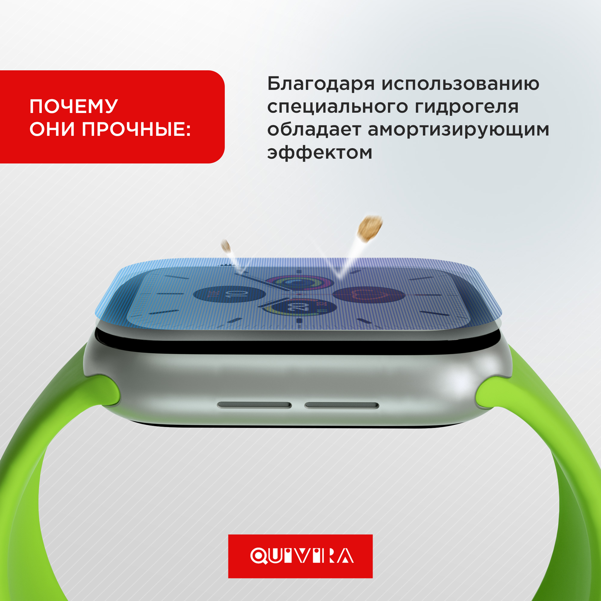 Защитная пленка QUIVIRA 3 шт. для Apple Watch Series 1/2/3 42MM - фото 3