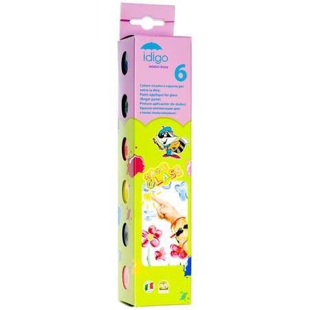Краски витражные Idigo 6 цв.