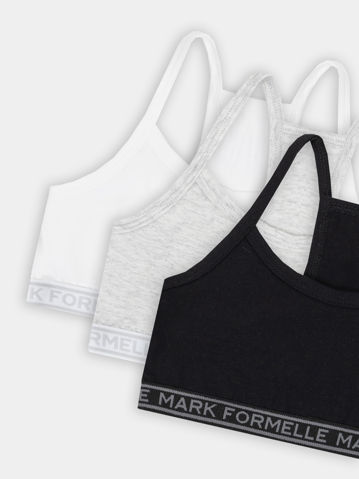 Топ 3 шт Mark Formelle (Марк Формэль) 517707-3/белый+серый меланж+черный - фото 3