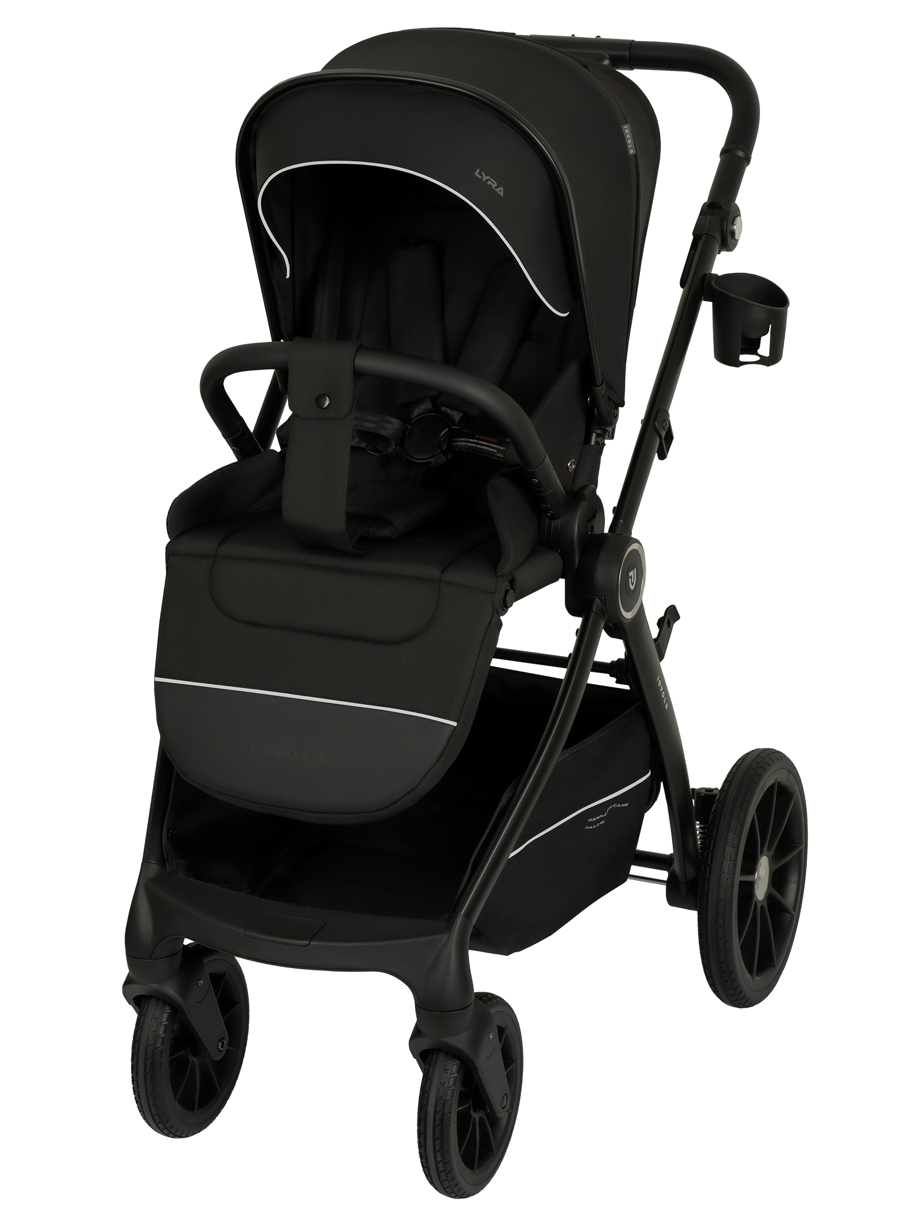 Коляска прогулочная JOVOLA LYRA черный - фото 13