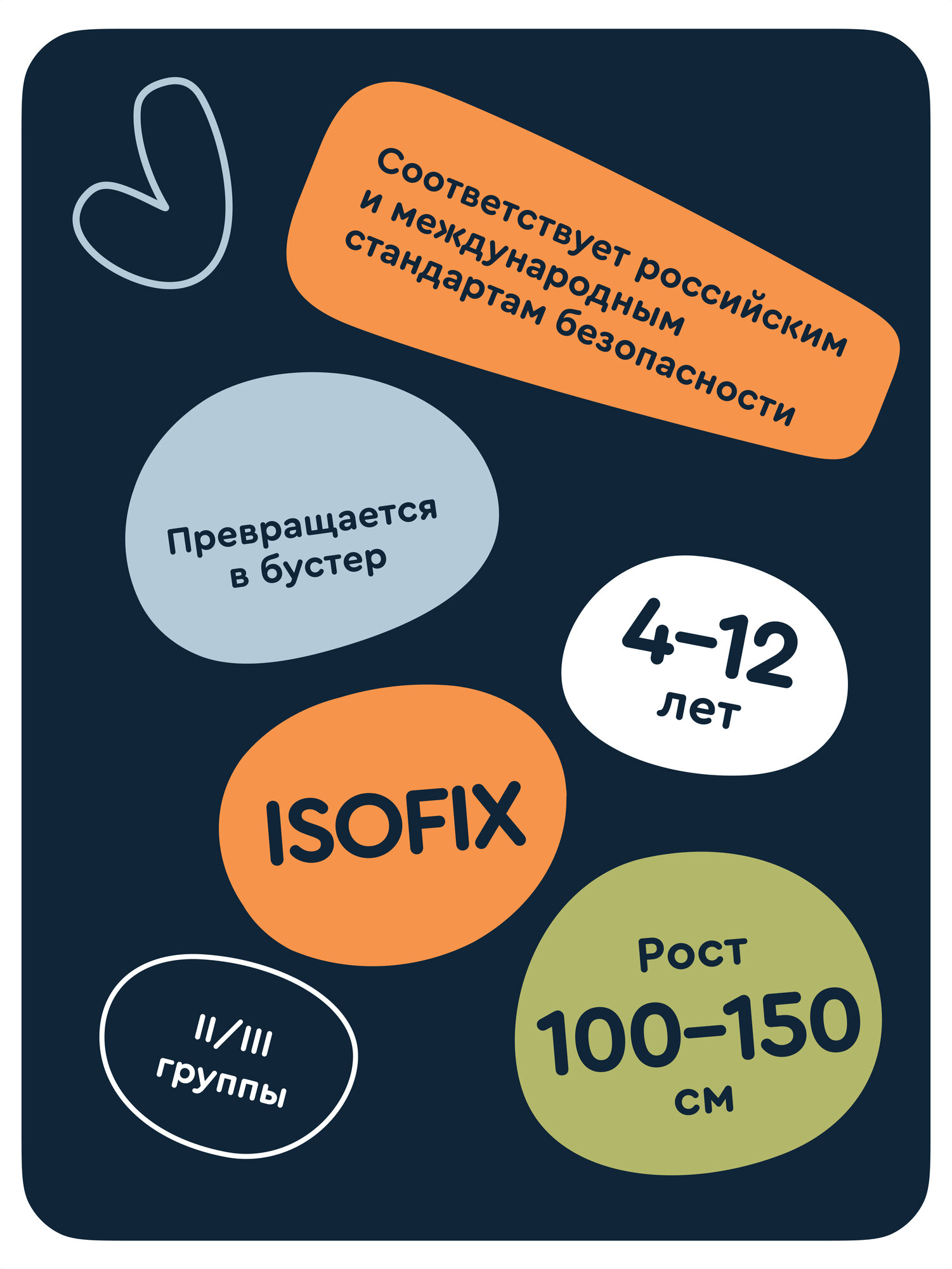 Автокресло Junion Theo Isofix 2/3 (15-36 кг) синий - фото 11