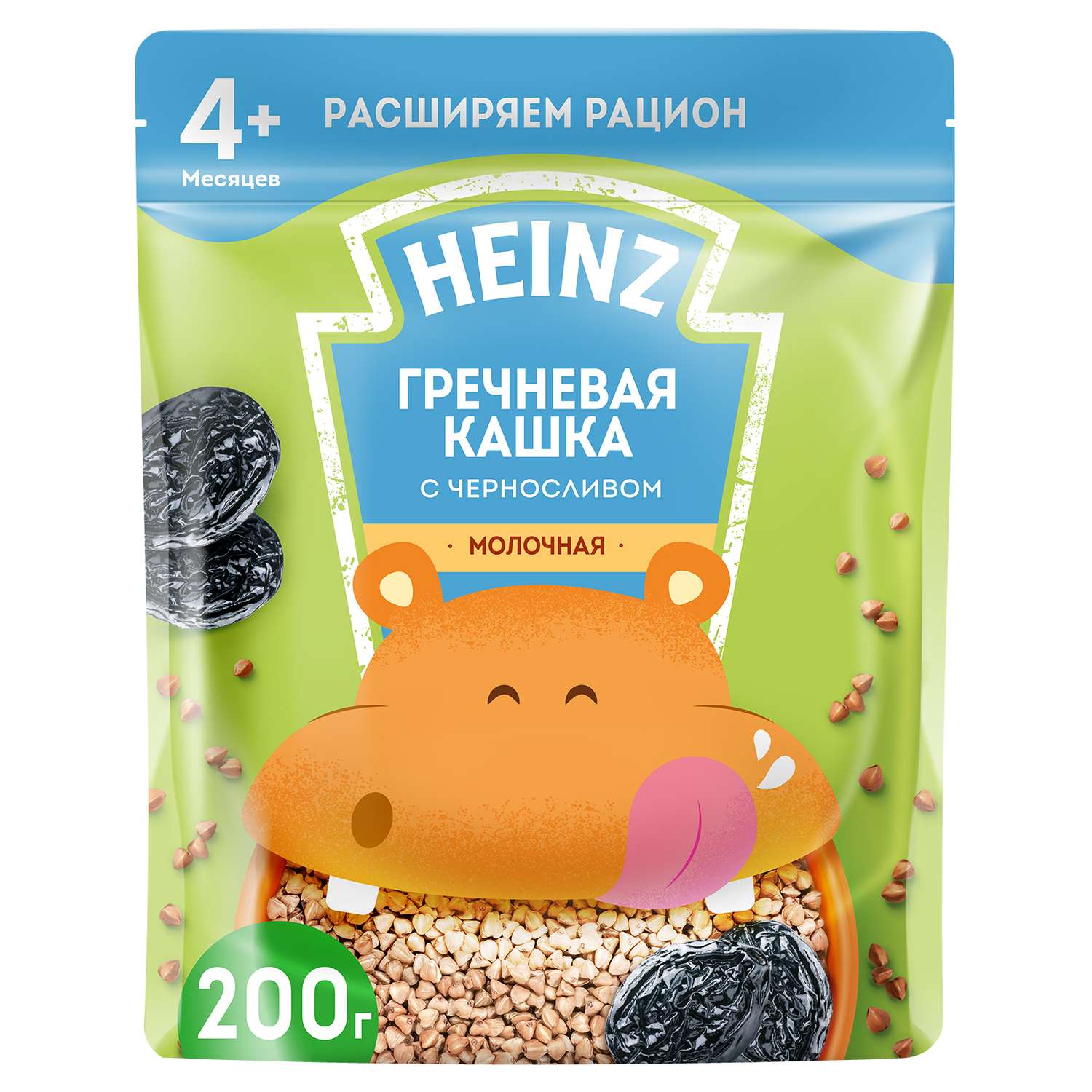 Каша молочная Heinz гречневая с черносливом 200г с 4месяцев - фото 1