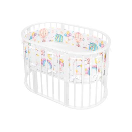 Бортики в кроватку Lemony kids Rainbow 2 части по 180 см Розовый