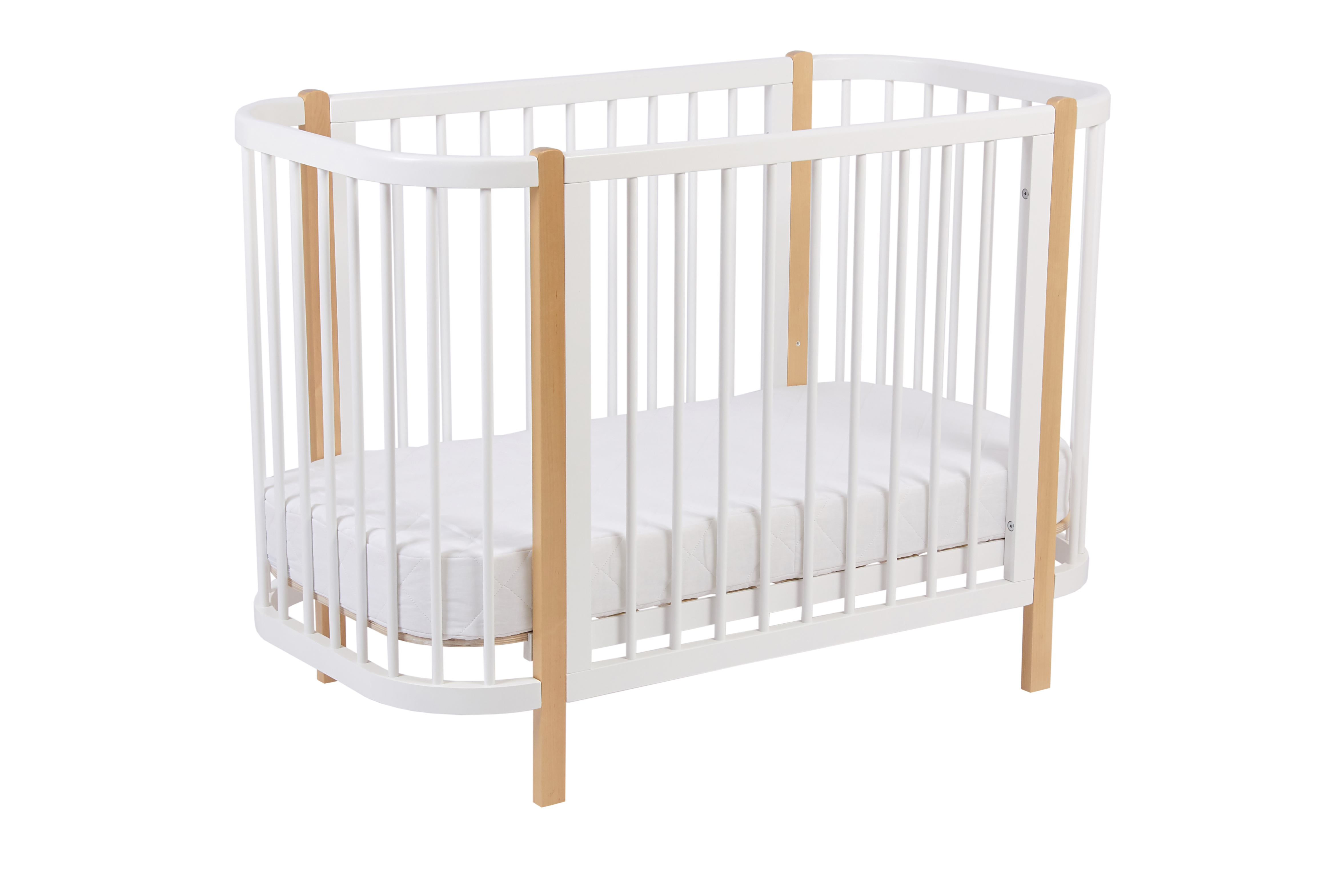 Детская кроватка Polini kids 350 прямоугольная, продольный маятник (белый) - фото 7