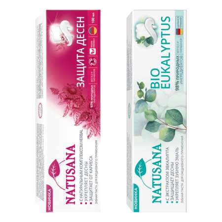 Набор Зубная паста для взрослых Natusana Gum 100мл+Зубная паста для взрослых Natusana 100мл в ассортименте