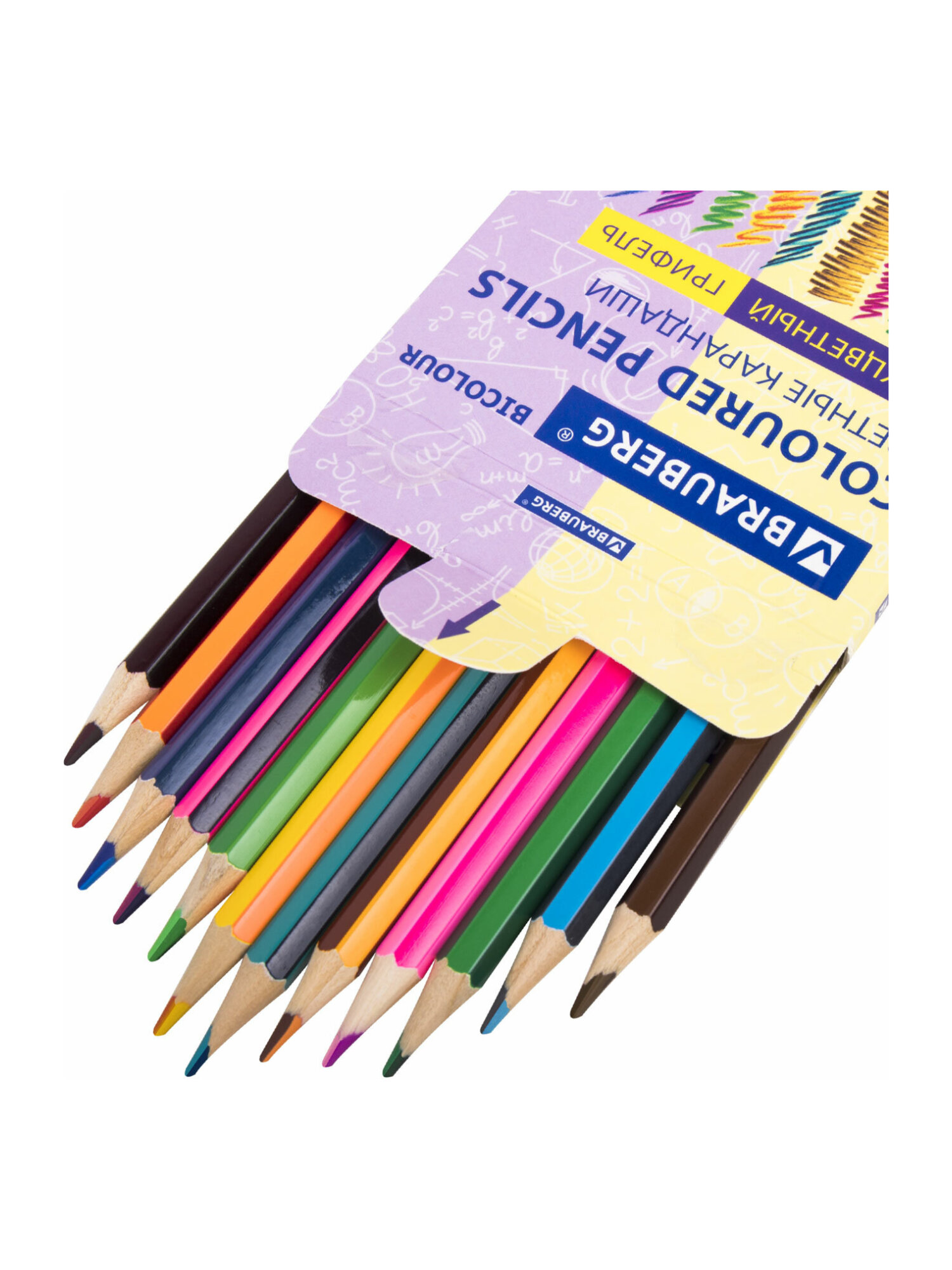 Карандаши цветные Brauberg 24 шт. - фото 13