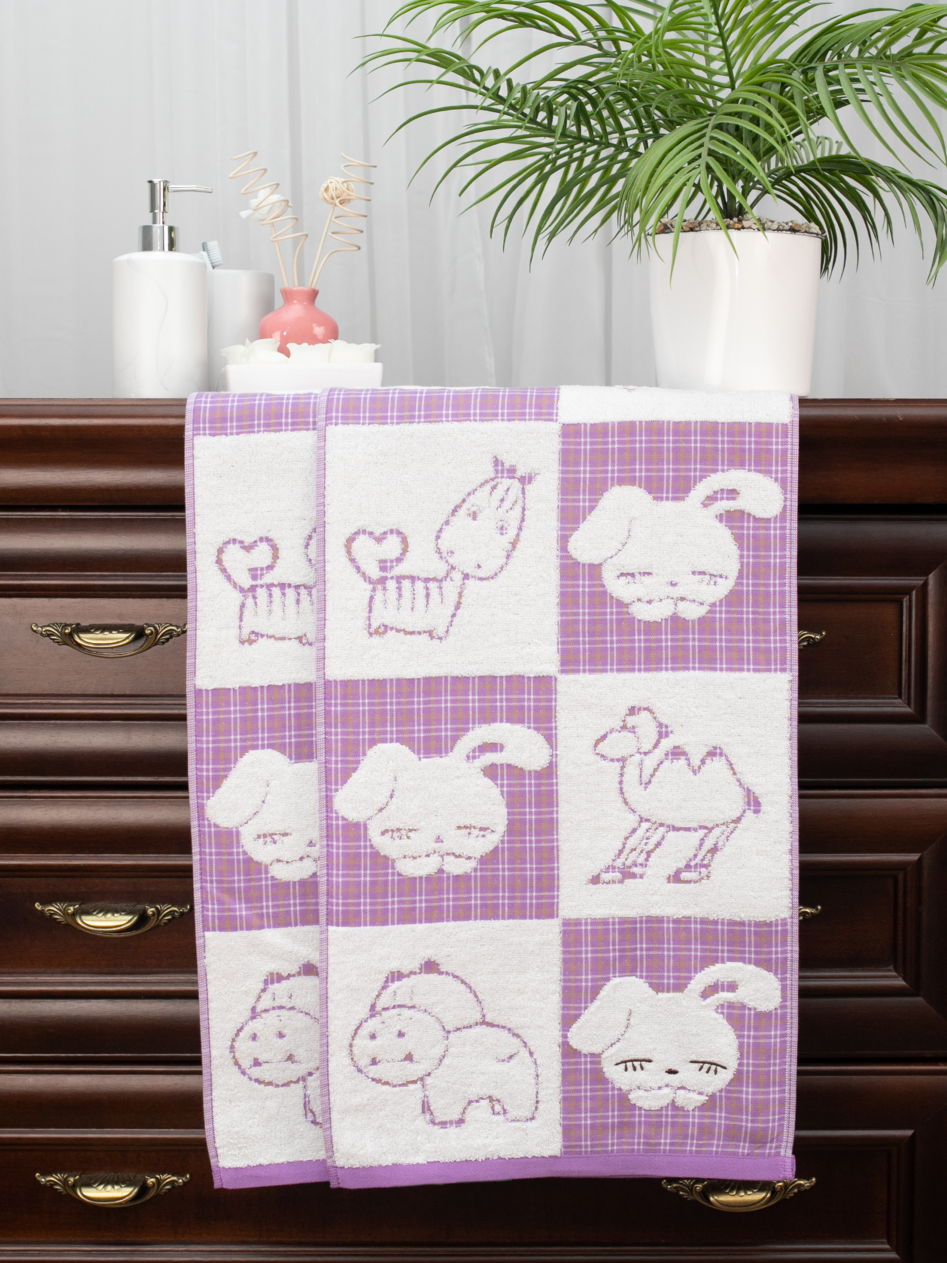 Полотенце Wellness ЗОО_1-75 Набор_2 34 x 76 см 2 шт. - фото 1