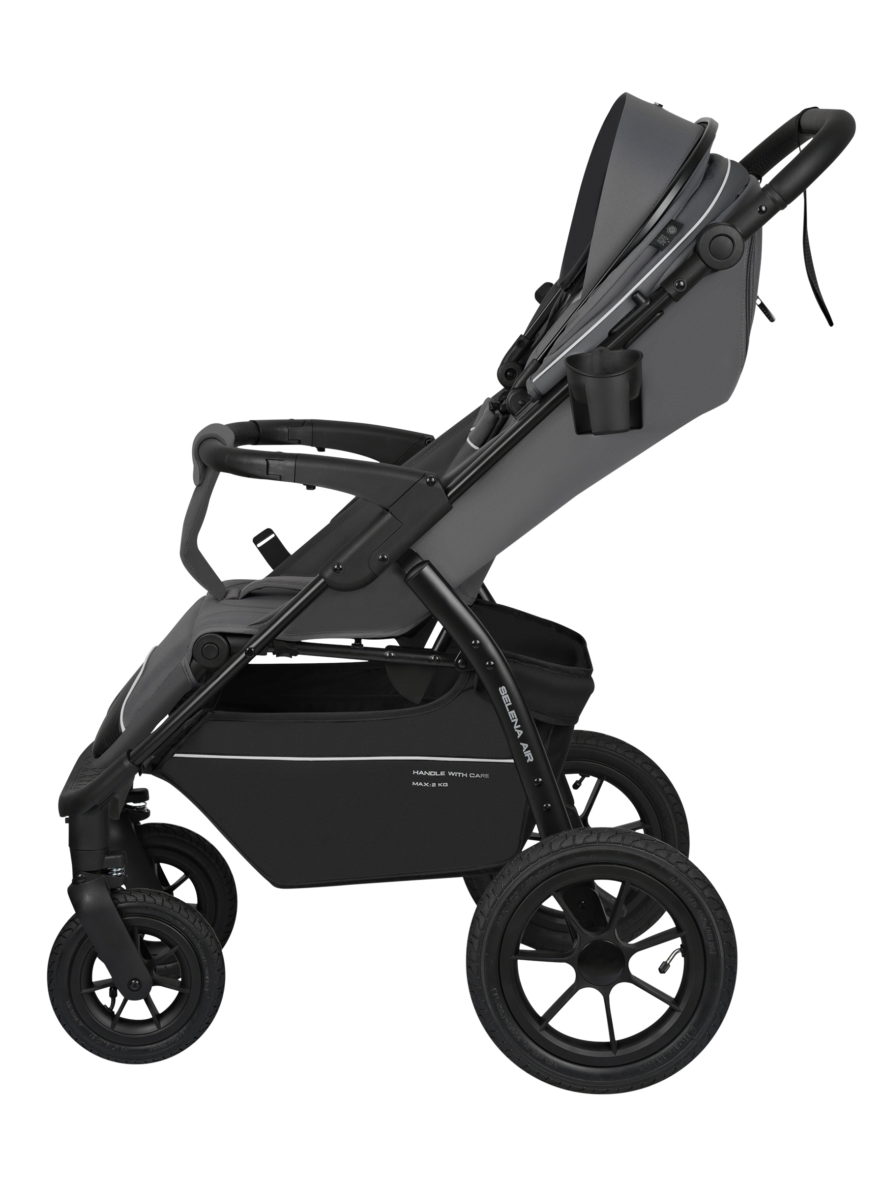 Коляска прогулочная JOVOLA Selena Air new темно-серый - фото 6