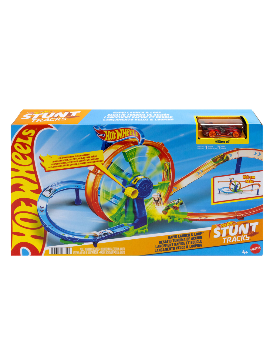 Трек Hot Wheels Петля воcьмерка и машинка JBX65 - фото 4
