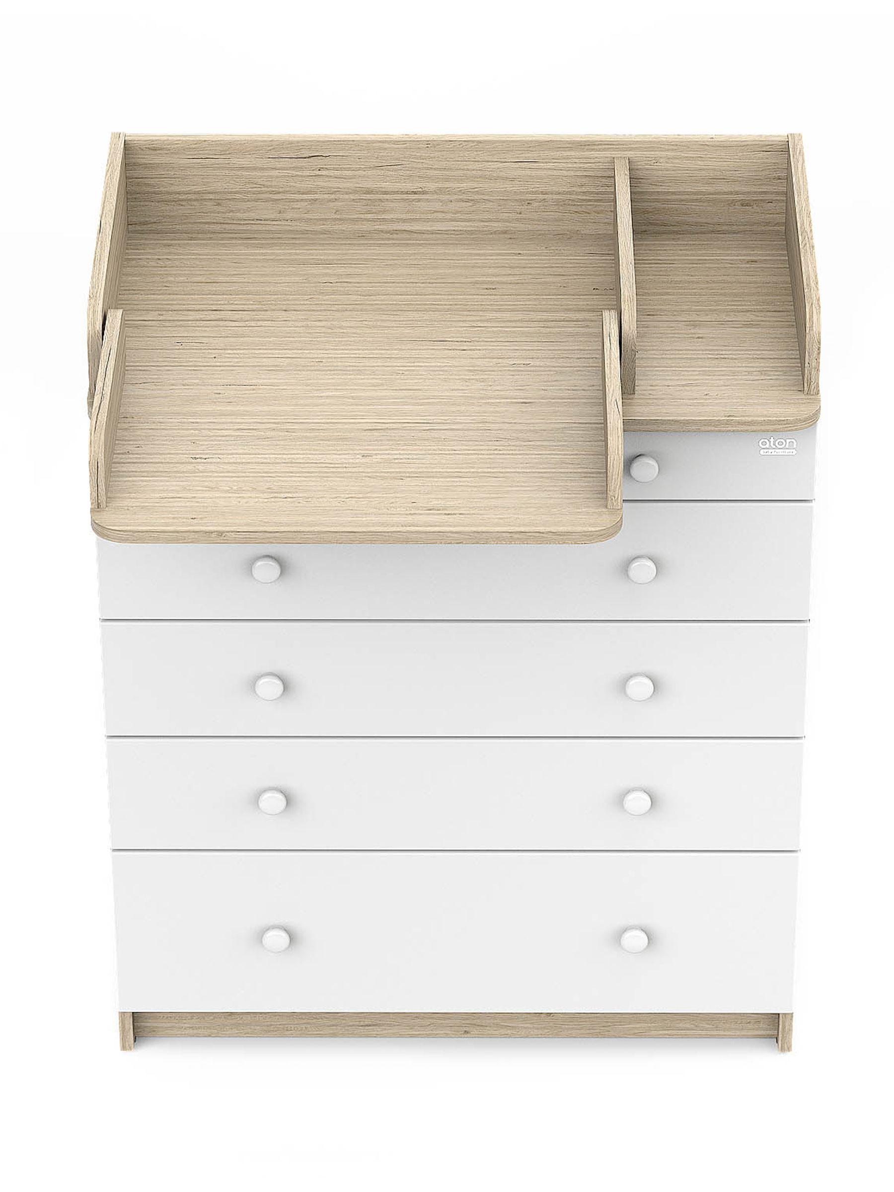 Комод пеленальный Aton Maks дуб тонсберг-белый софт - фото 3