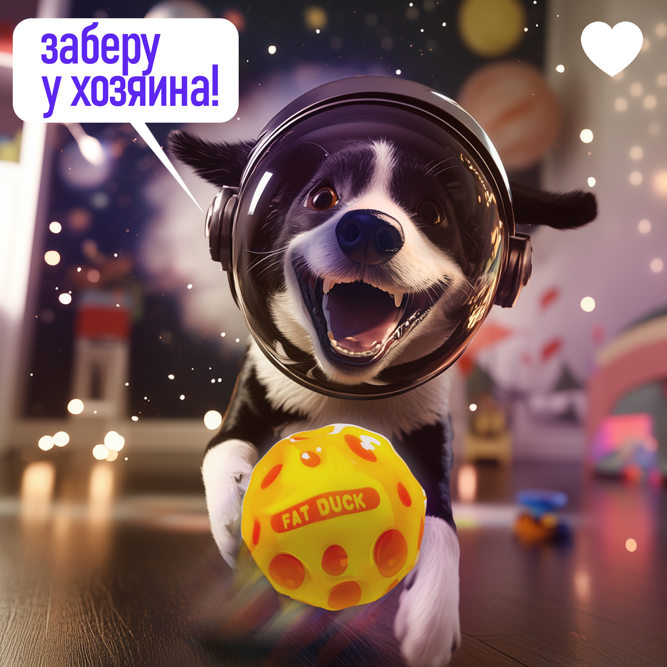 Детский мяч Крутой Замес 6 см - фото 6