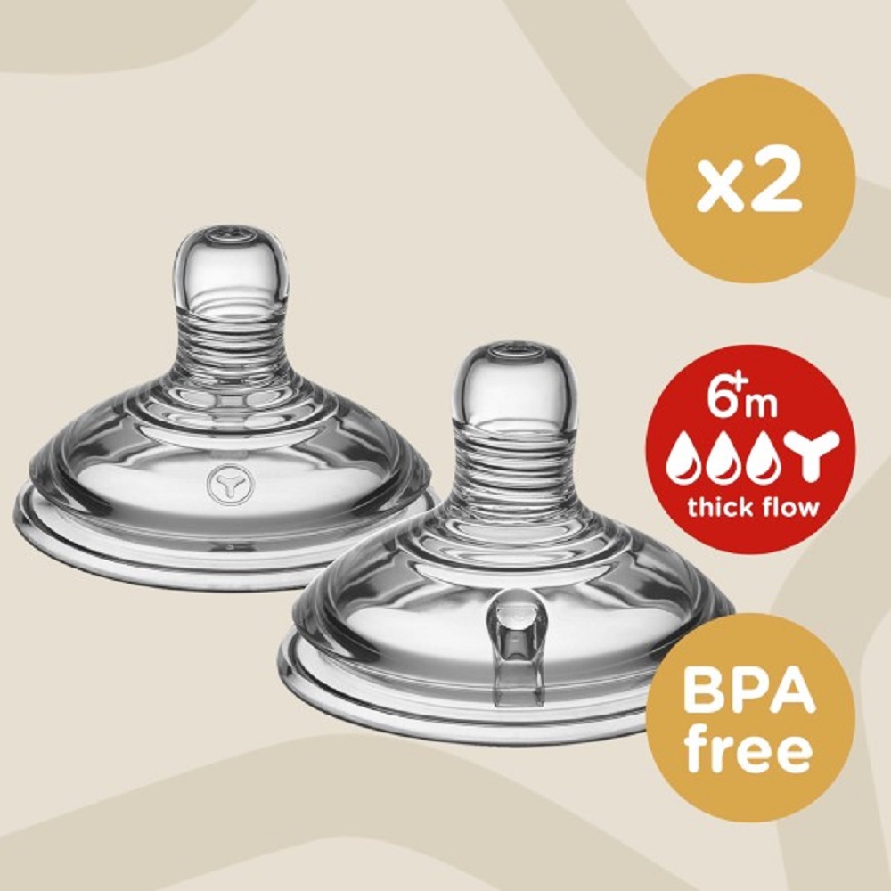Соска Tommee tippee силикон (для густых жидкостей) 2 шт. - фото 2