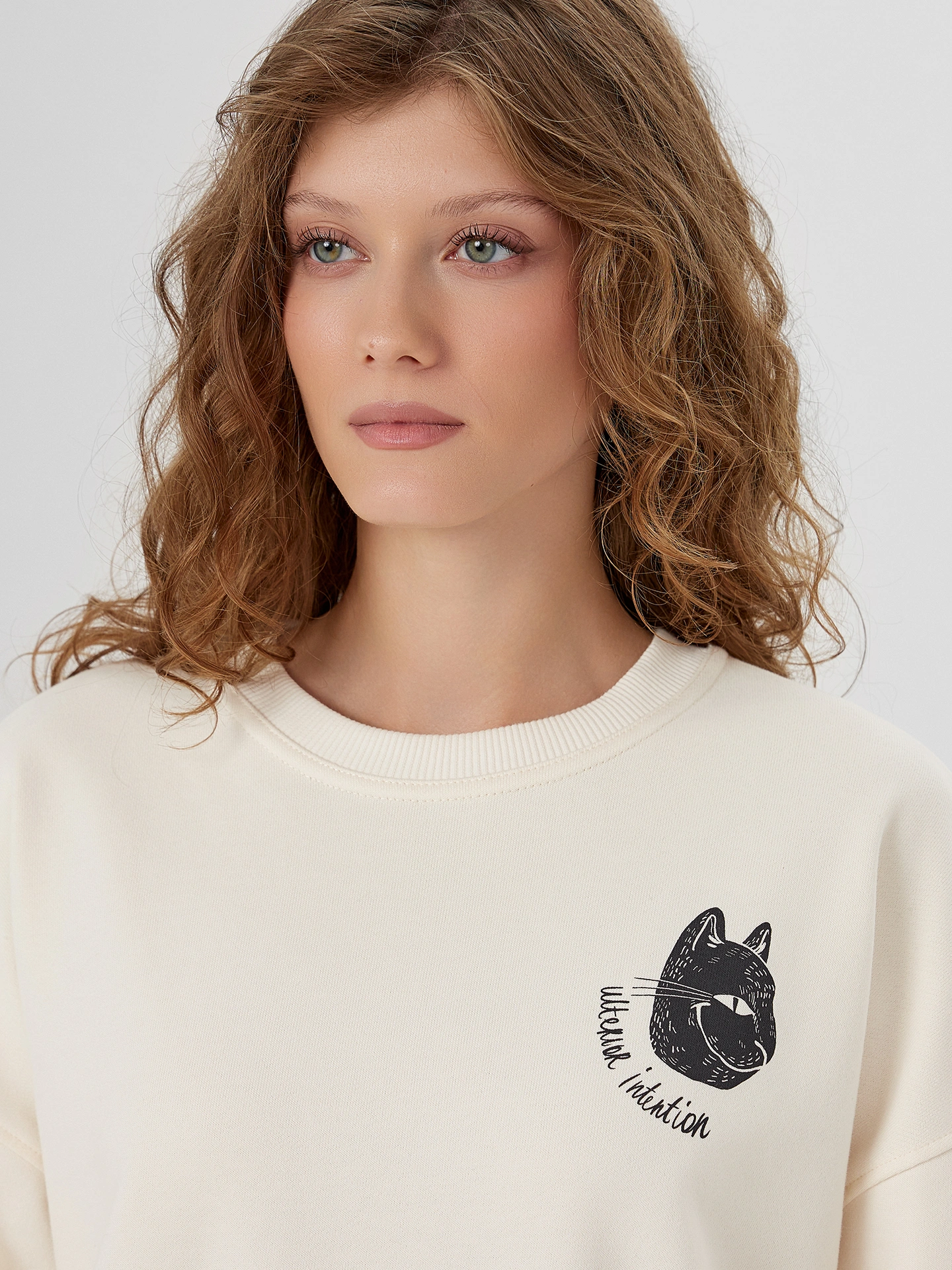 Свитшот Mark Formelle (Марк Формэль) 122813/1/молочный +печать2 - фото 5