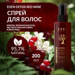 Спрей для волос EDEN DETOX Red Wine Термозащита 200мл