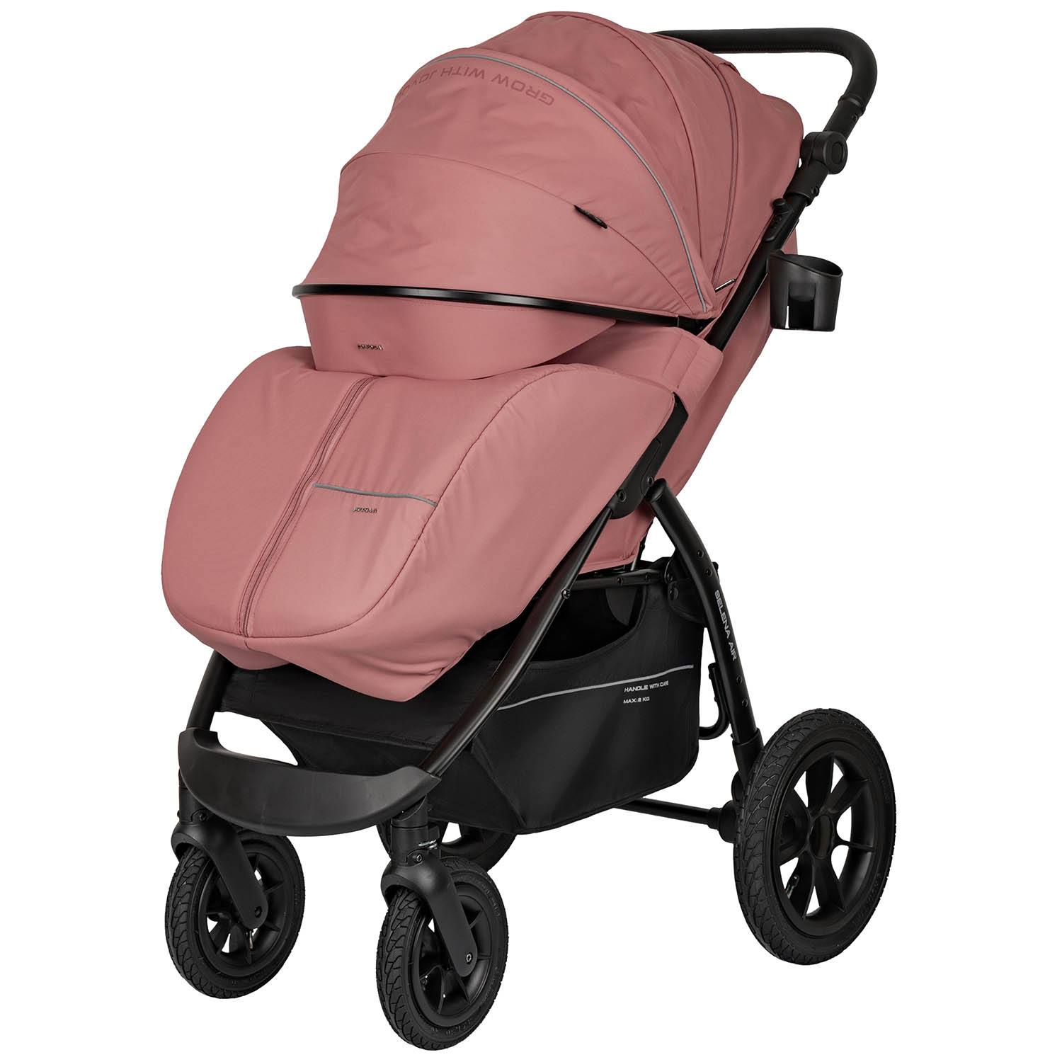 Коляска прогулочная JOVOLA SELENA Air 25 с сумкой розовый - фото 15