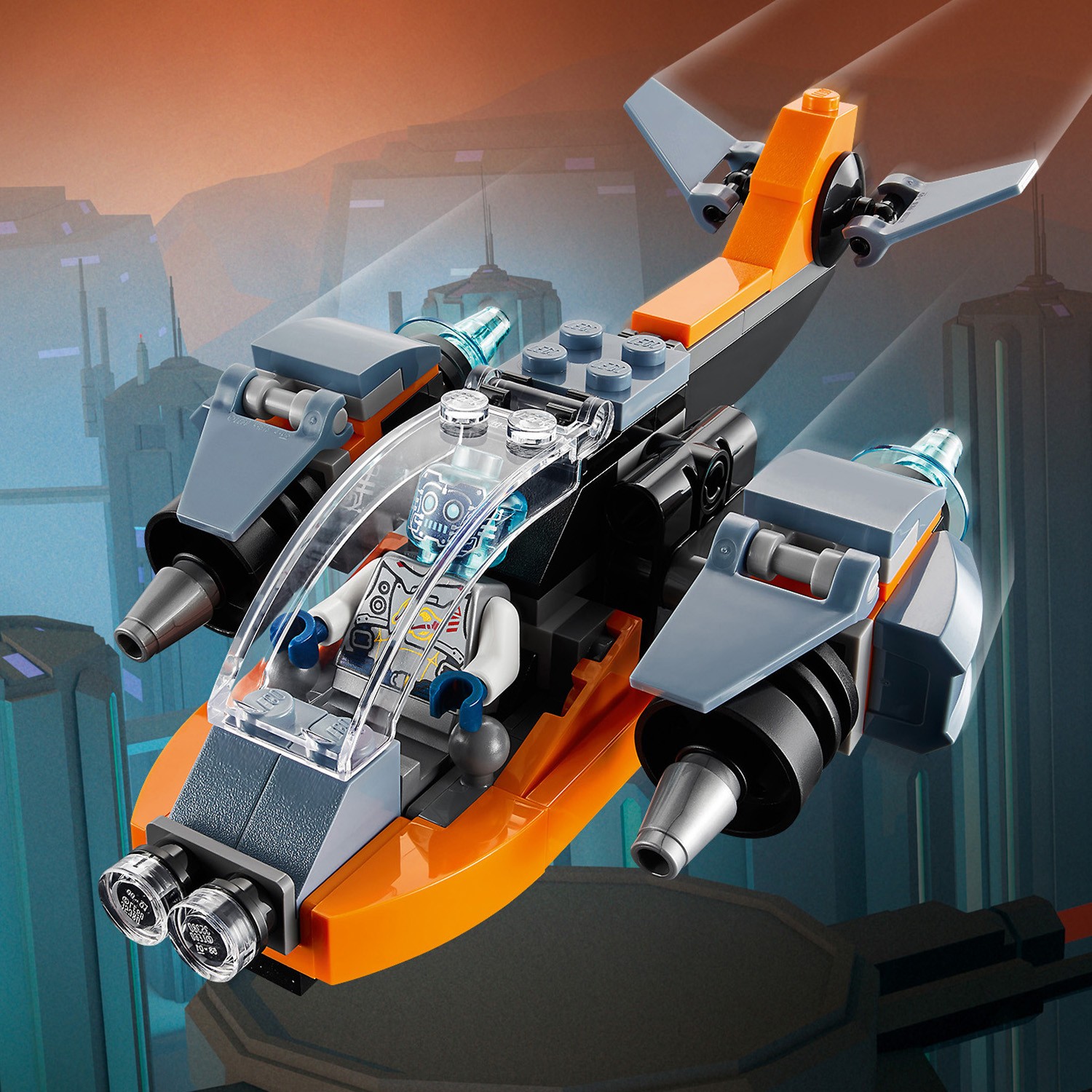 Конструктор LEGO Creator Кибердрон 113 дет. - фото 6