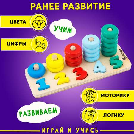 Игрушка Alatoys пирамидка Счёты в ассортименте