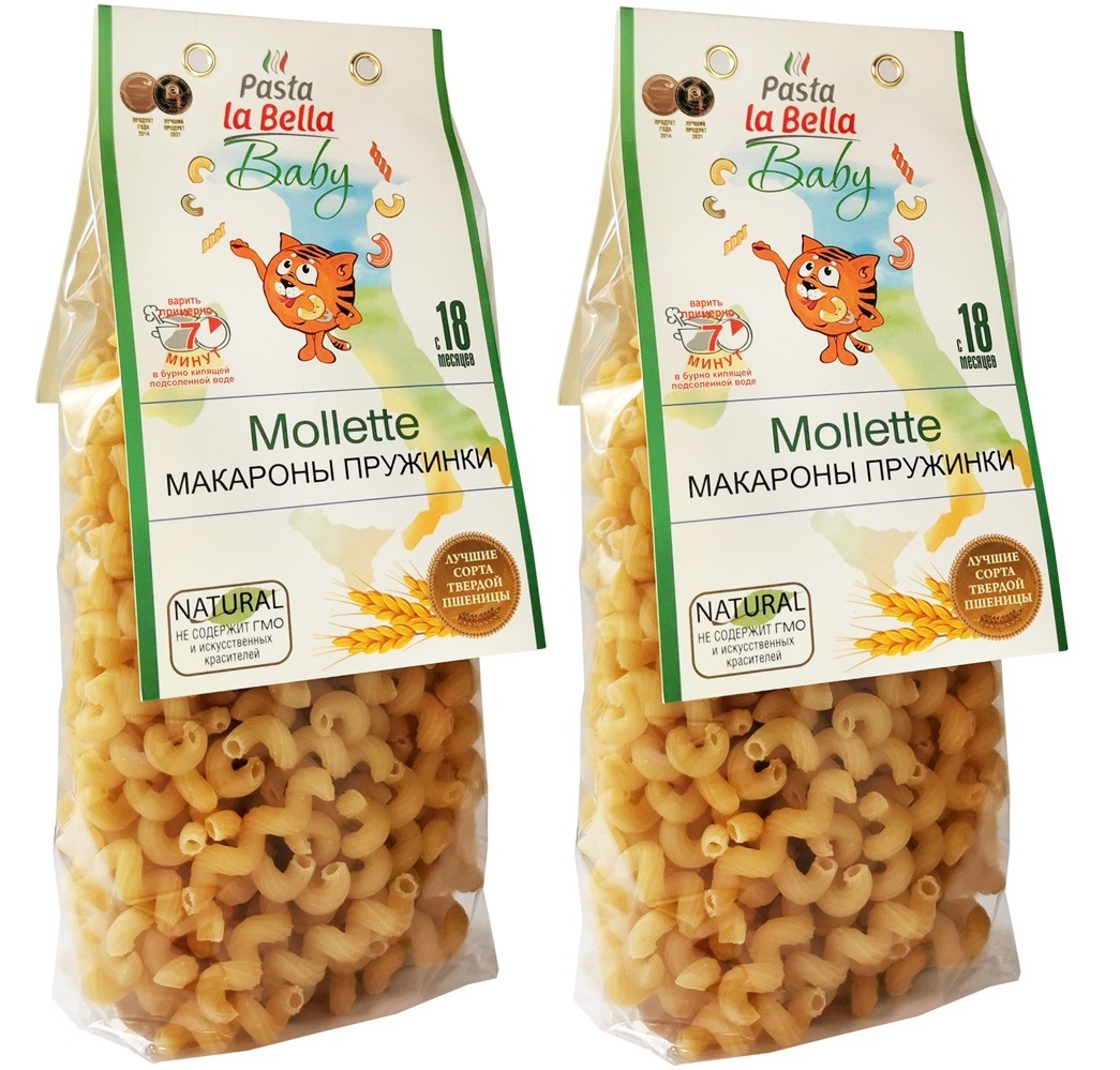 Макароны для детей Pasta la Bella Baby Макароны Пружинки 2 упаковки - фото 1