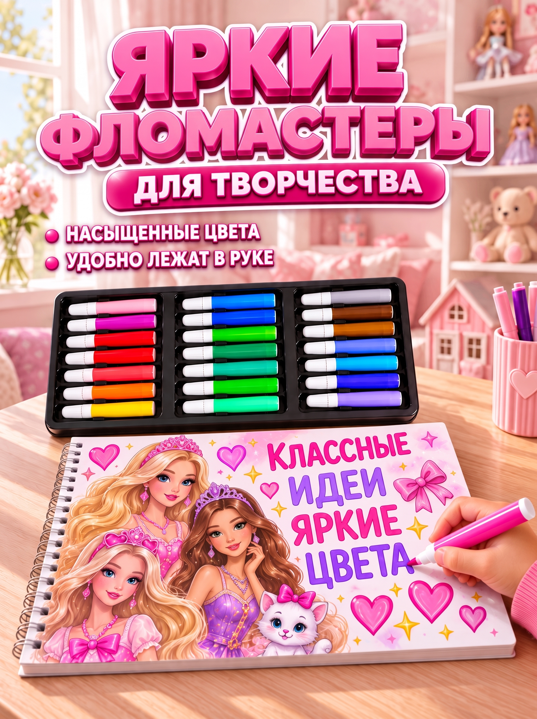 Набор для рисования LABI Девочка принцесса 147 шт. - фото 4