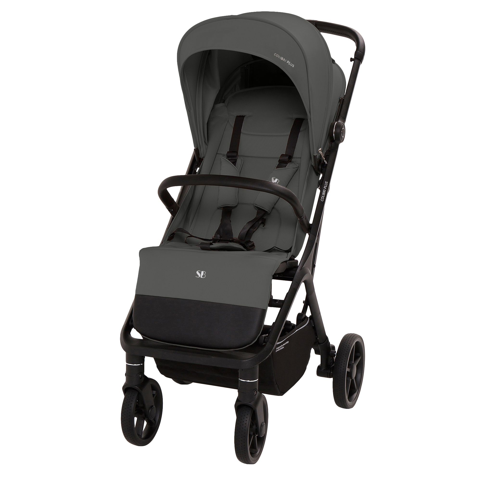 Коляска прогулочная Sweet Baby Colibri Plus Dark Grey серый - фото 13