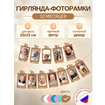 Гирлянда-растяжка Mimibabybook Рамки для фото 12 месяцев