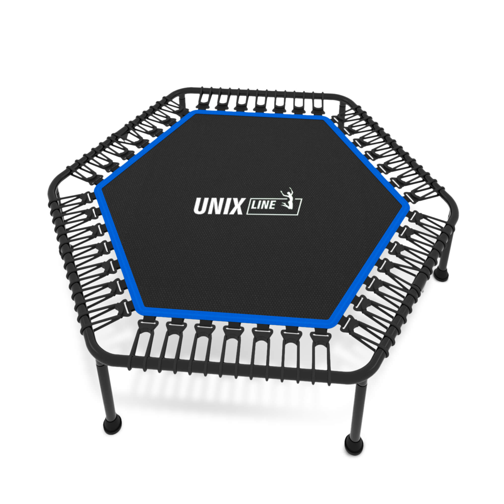 Батут Fitness Lite Blue UNIX line спортивный складной диаметр 125 см до 130 кг фитнес джампинг - фото 14