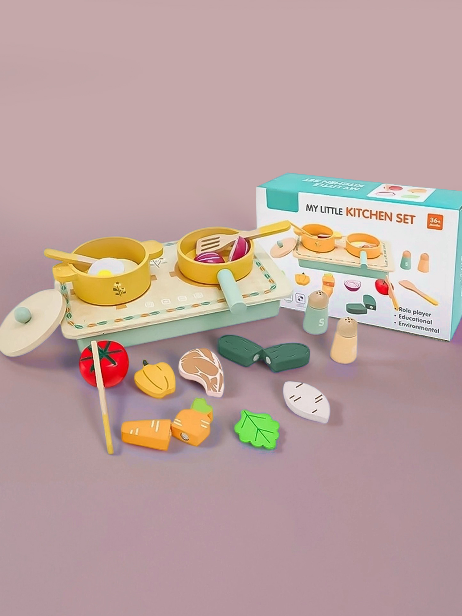 Игрушка Madliani плита, посуда, продукты - фото 4