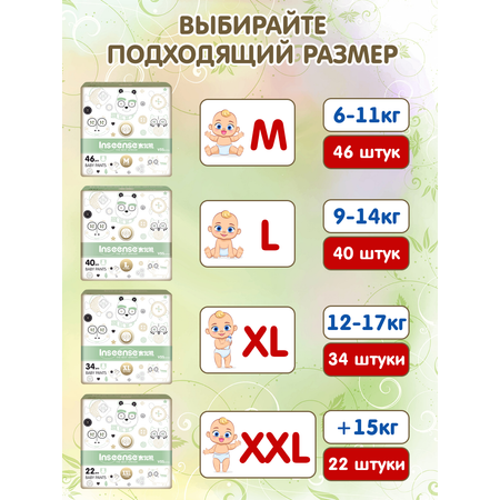 Трусики INSEENSE L (9-14 кг) 40 шт.