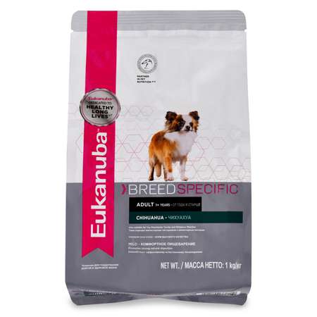 Корм для собак Eukanuba 1кг Dog DNA с мясом птицы для чихуахуа