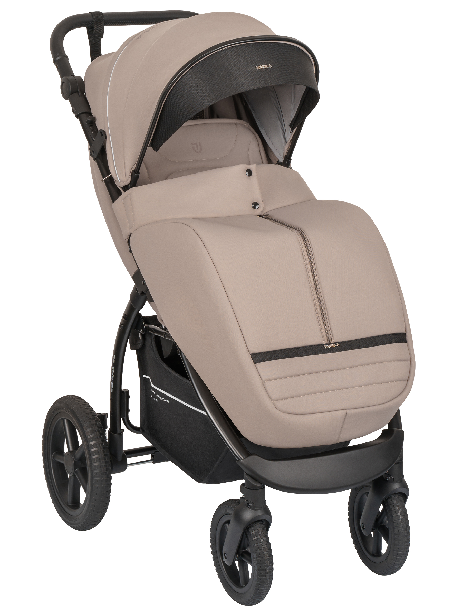 Коляска прогулочная JOVOLA Selena SL, всесезонная бежевый - фото 18