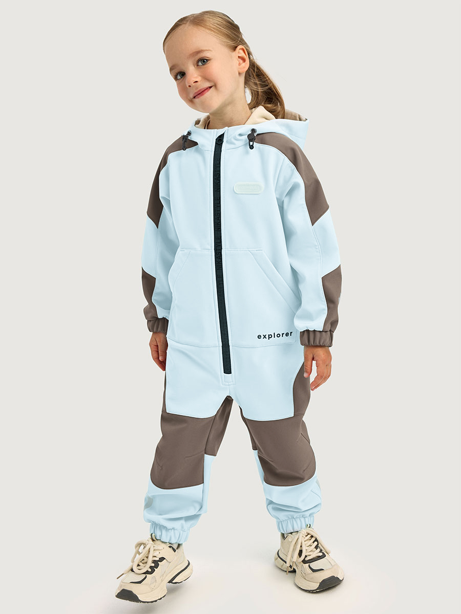 Комбинезон NIKASTYLE 8л15026 небесный/кофе - фото 1