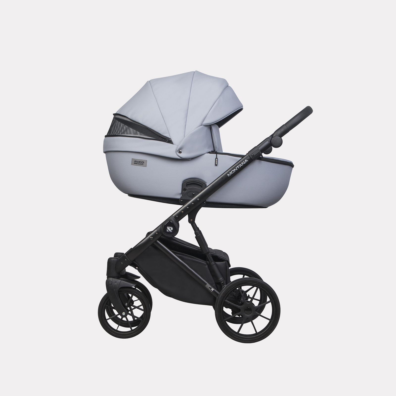 Коляска 3в1 Riko Basic Montana Ecco серый - фото 3
