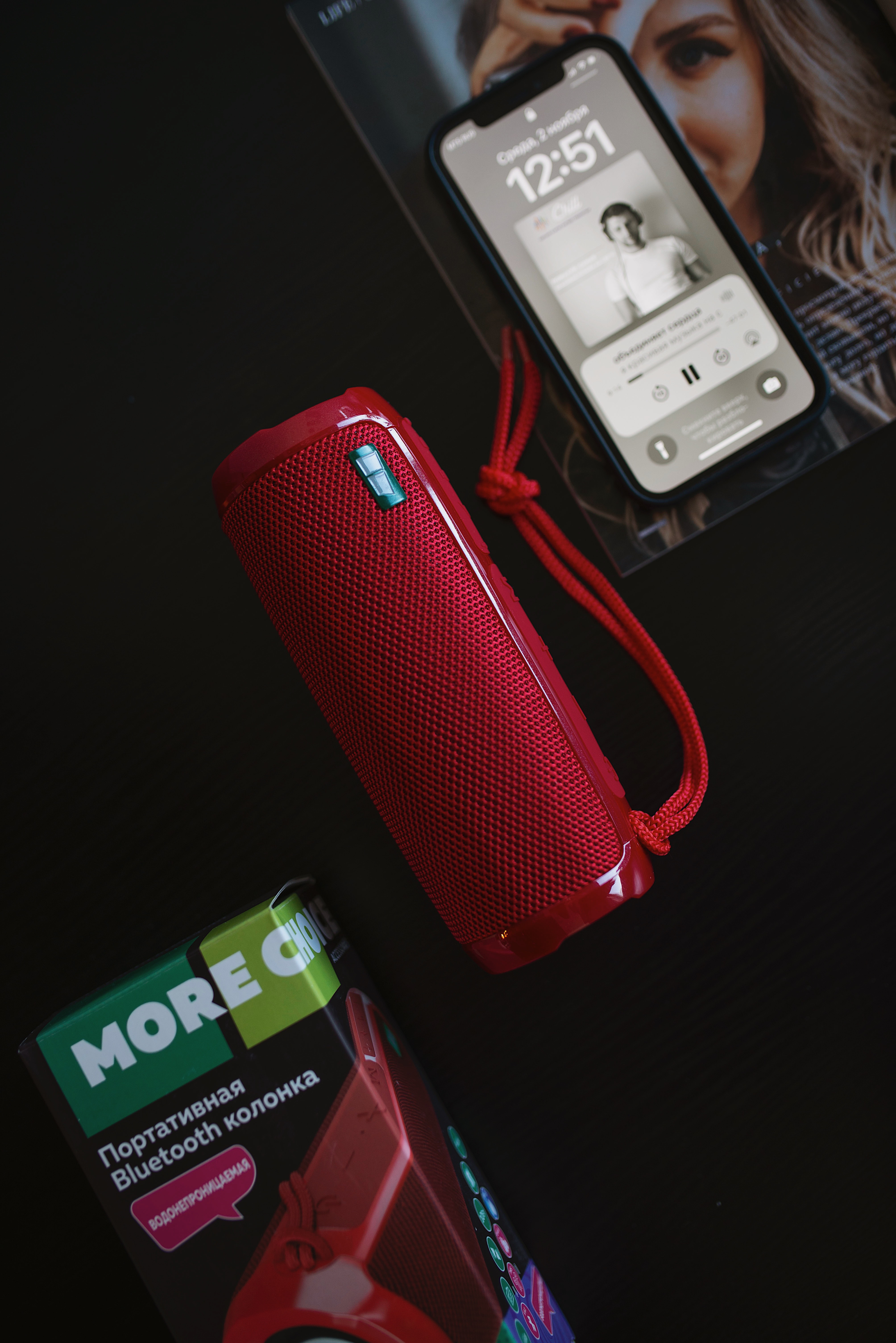 Колонка Bluetooth More Choice BS22 Red - фото 16