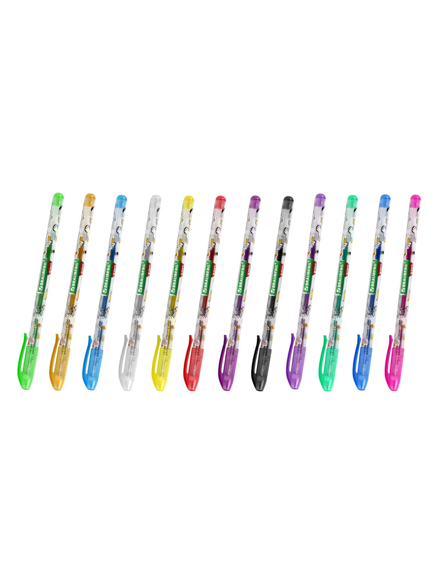 Ручка гелевая Brauberg 12 шт. - фото 4