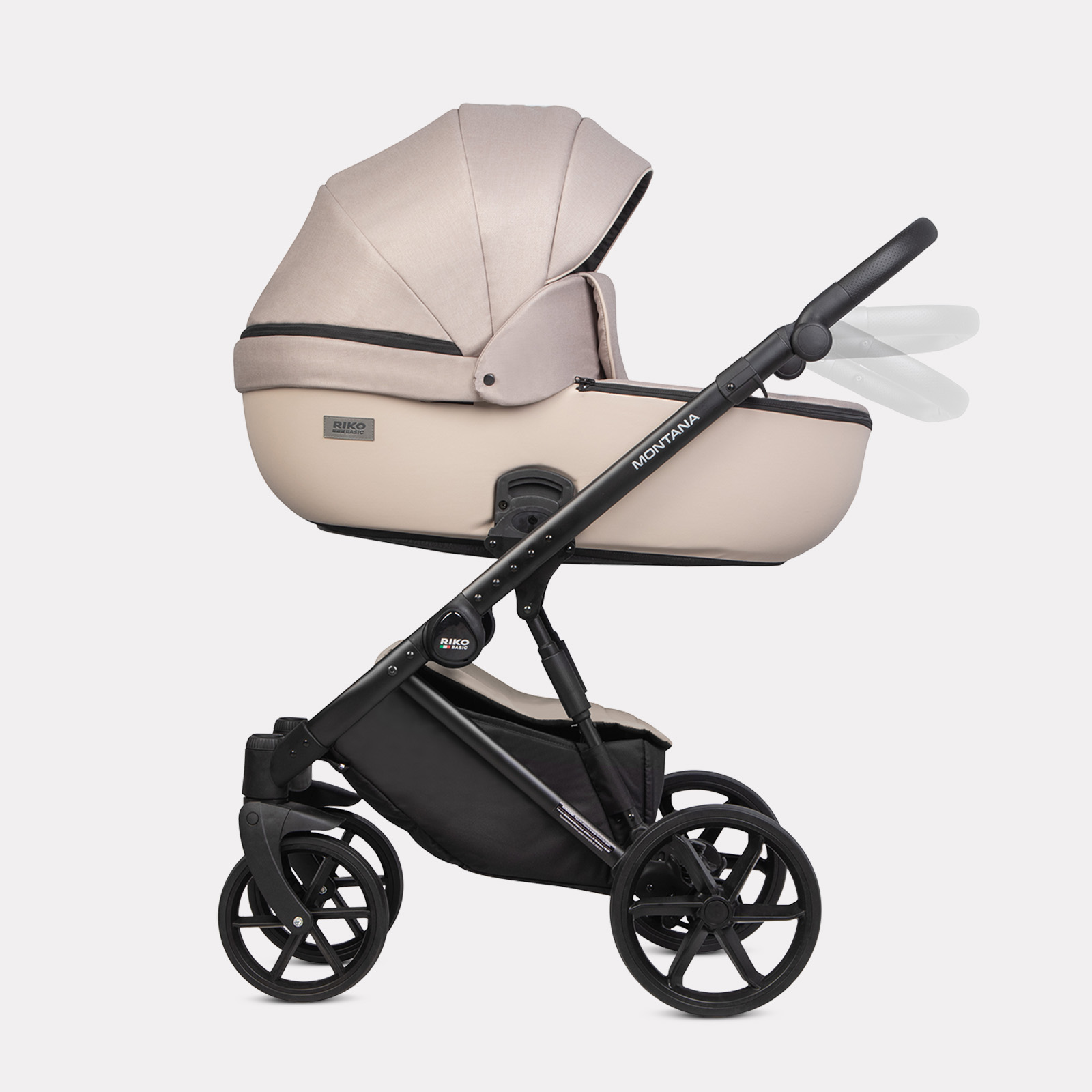 Коляска 3в1 Riko Basic Montana Plus бежевый - фото 10