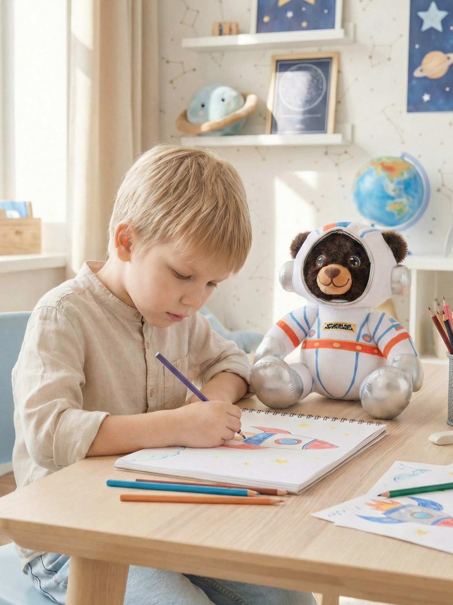 Мягкая игрушка Смолтойс мишка Мишка-космонавт - фото 4