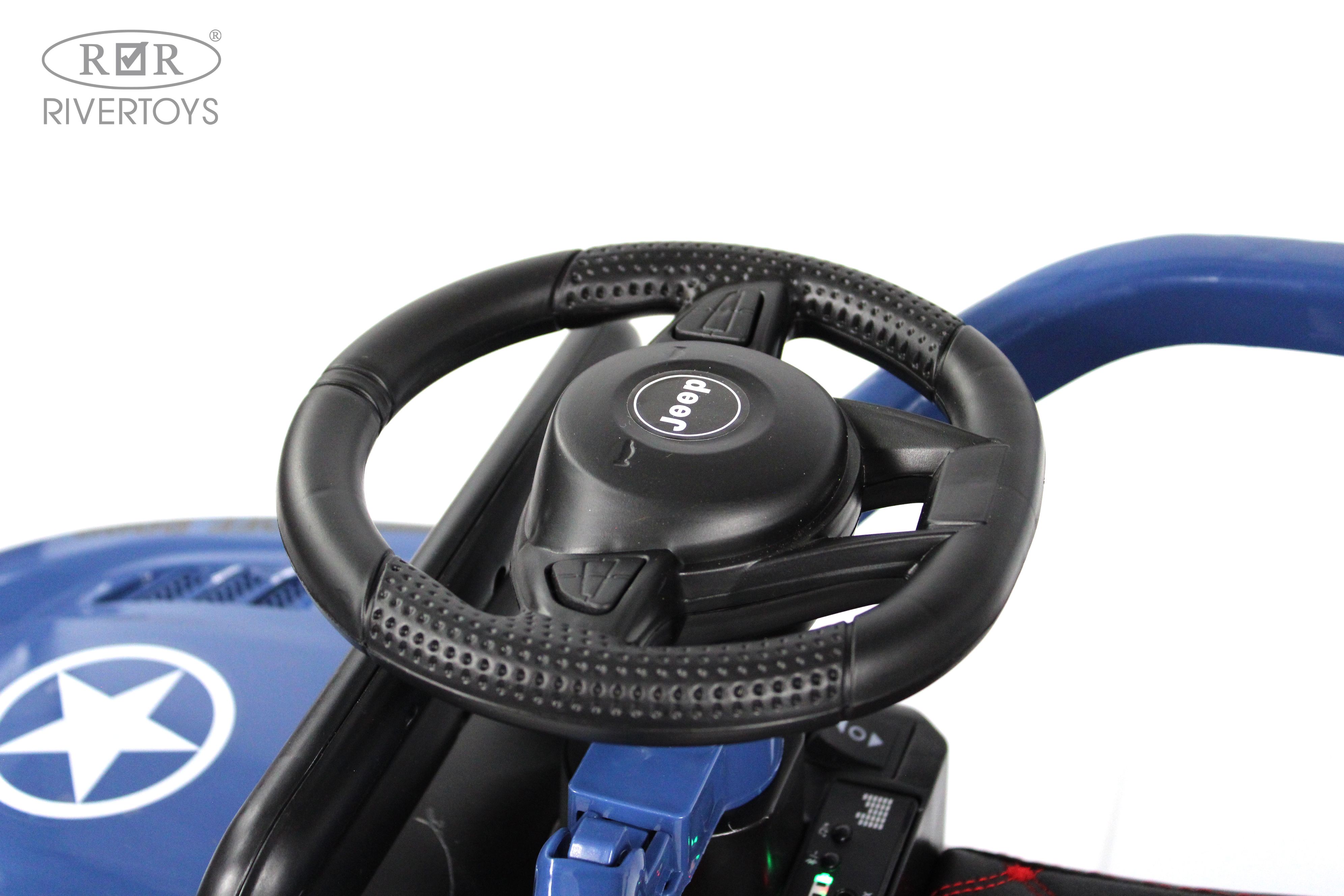 Электромобиль RIVERTOYS G003GG-BLUE С пультом ДУ - фото 10