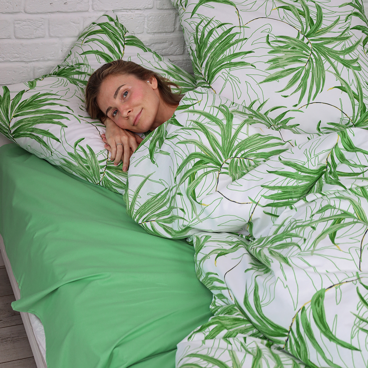 Комплект постельного белья BRAVO Пальм полутораспальный 4 предм. - фото 9