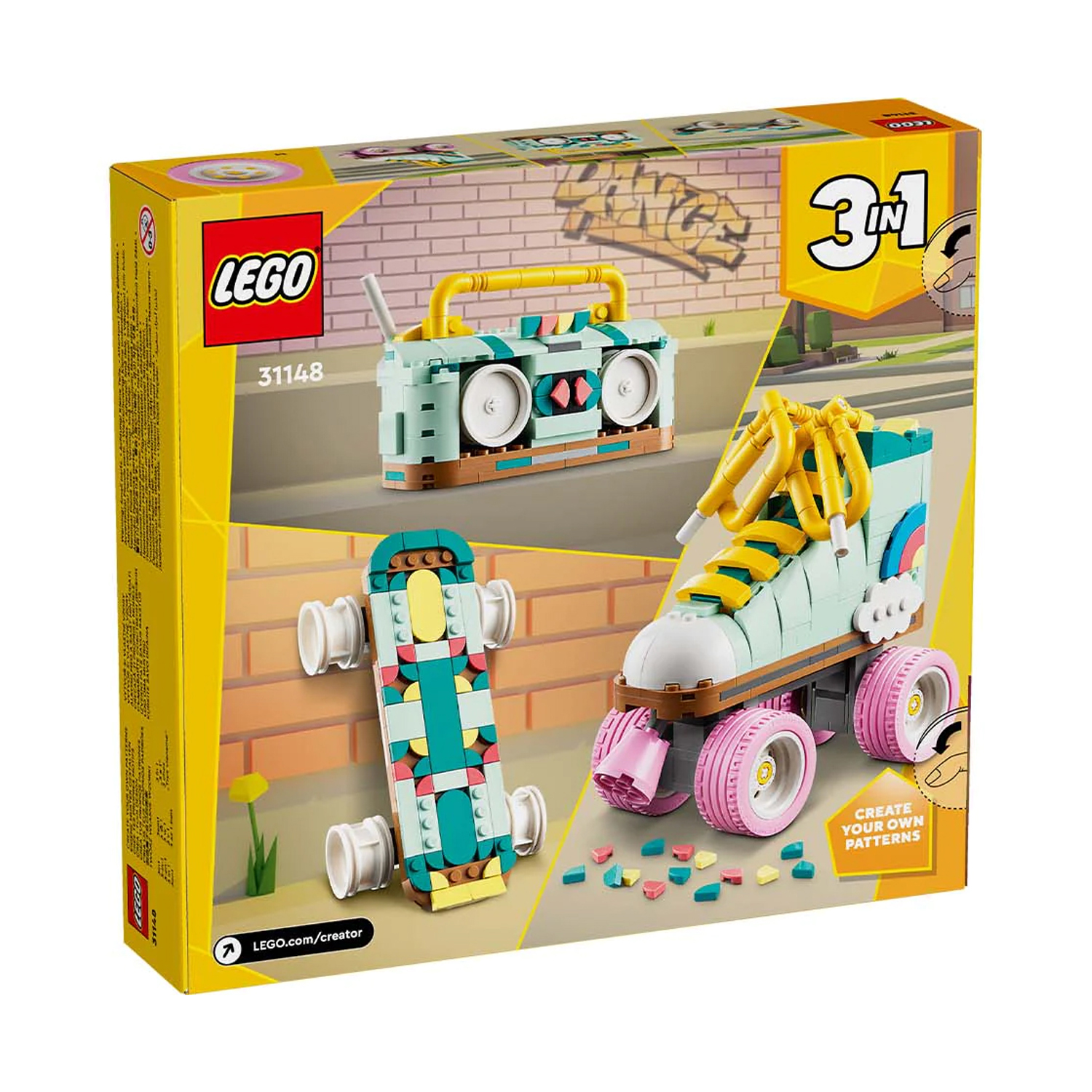 Конструктор LEGO Creator Ретро-роликовые коньки блочный - фото 12