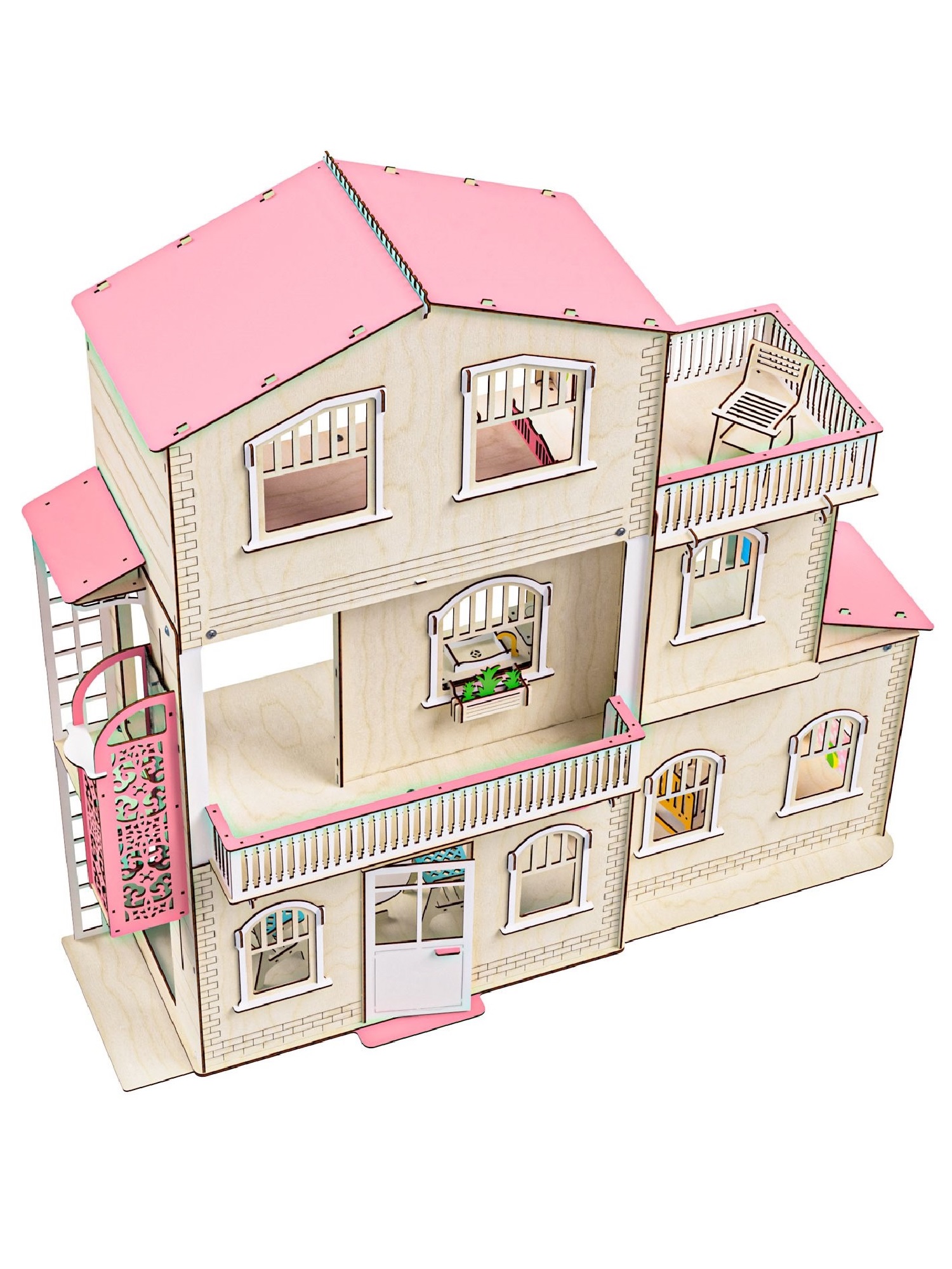 Домик для кукол M-WOOD с мебелью 3023_3 - фото 9