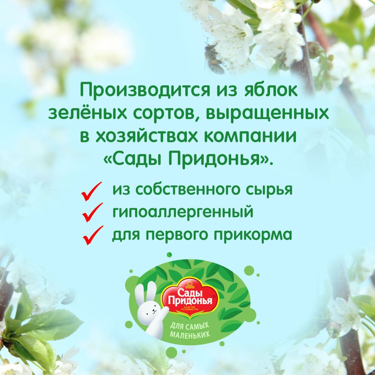 Сок Сады Придонья яблоко прямой отжим осветленный 0.125л - фото 4