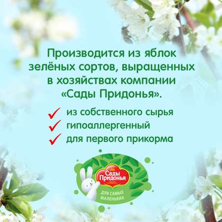 Сок Сады Придонья яблоко прямой отжим осветленный 0.125л