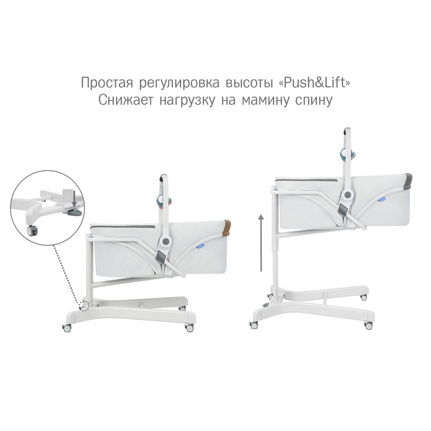 Колыбель SIMPLICITY 3000 Elite 5 в 1 серый - фото 4