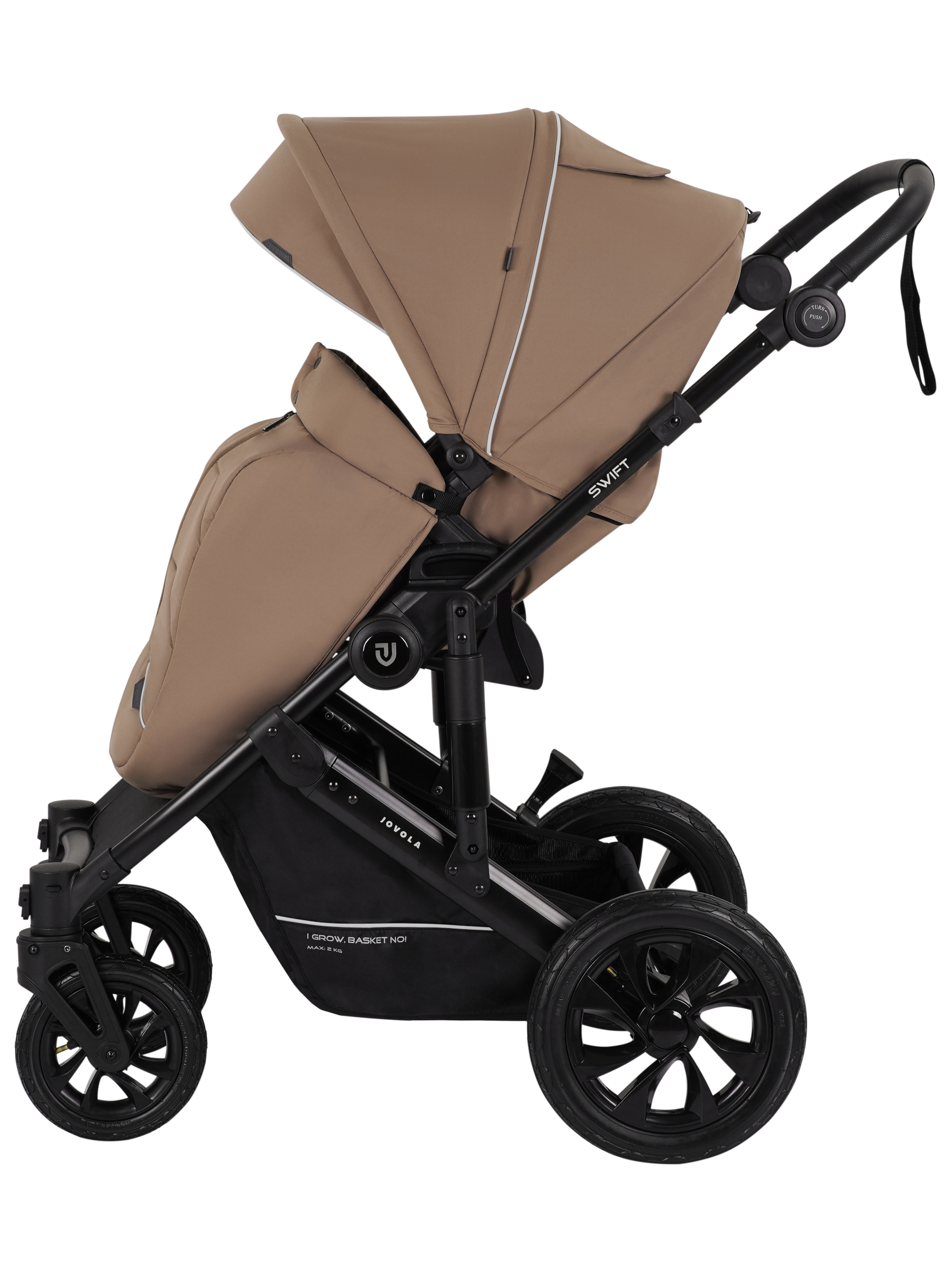 Коляска 3в1 JOVOLA Swift Plus темно-бежевый - фото 11